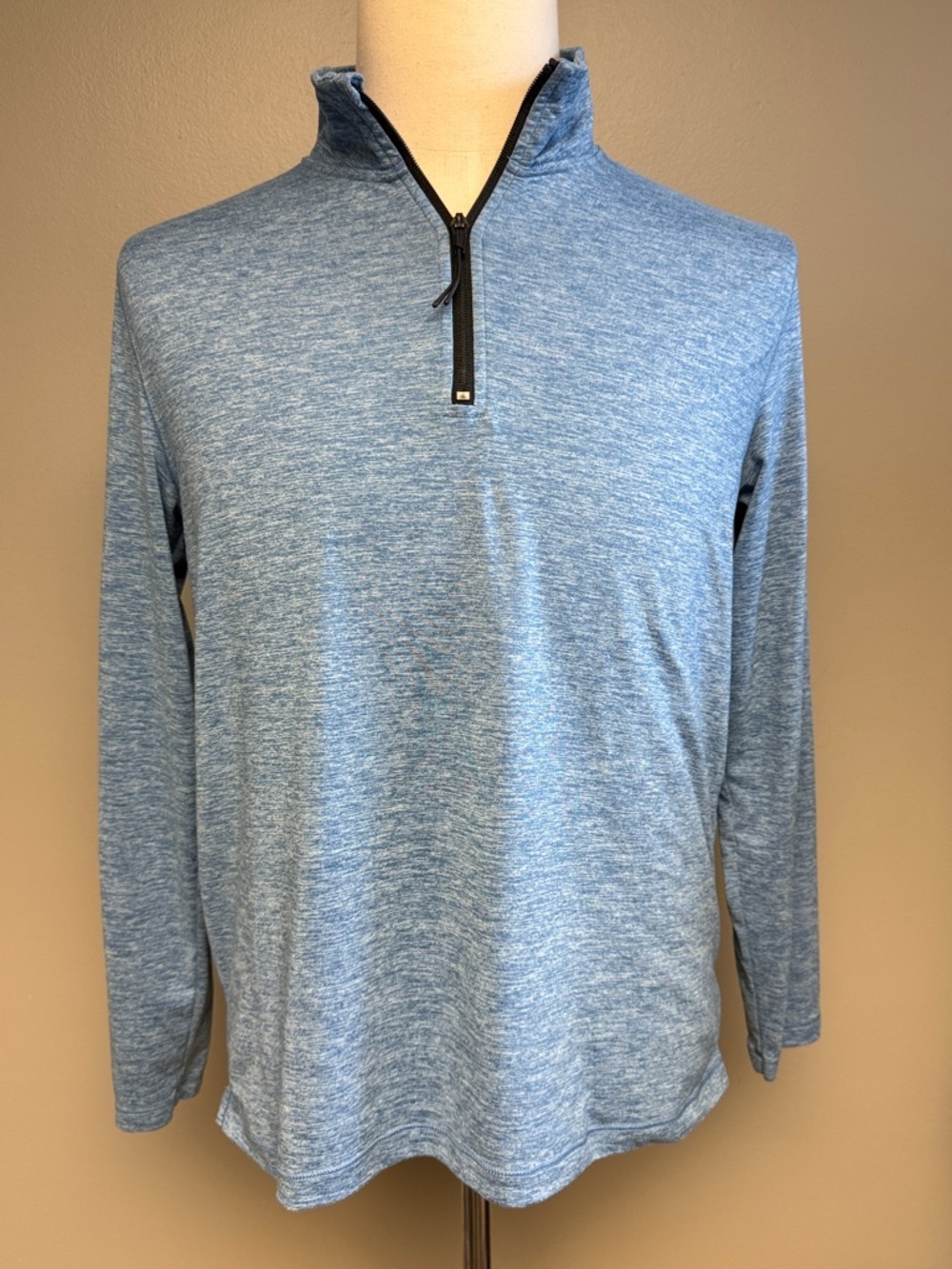 Abercrombie & Fitch Soft Air Knit Quarter Zip Blue XS Lightweight